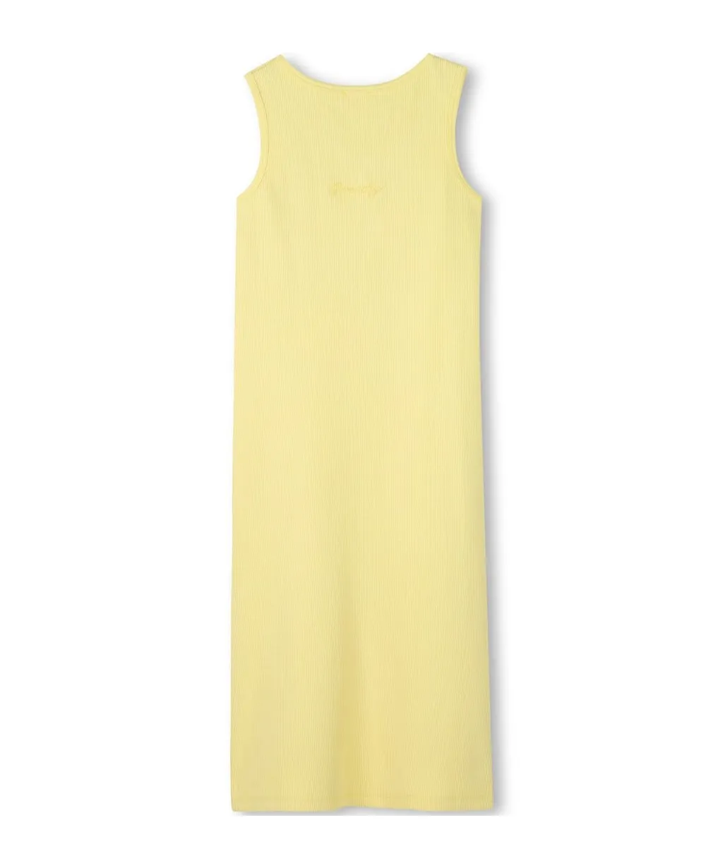 Logo-Plaque Rib Knit Dress