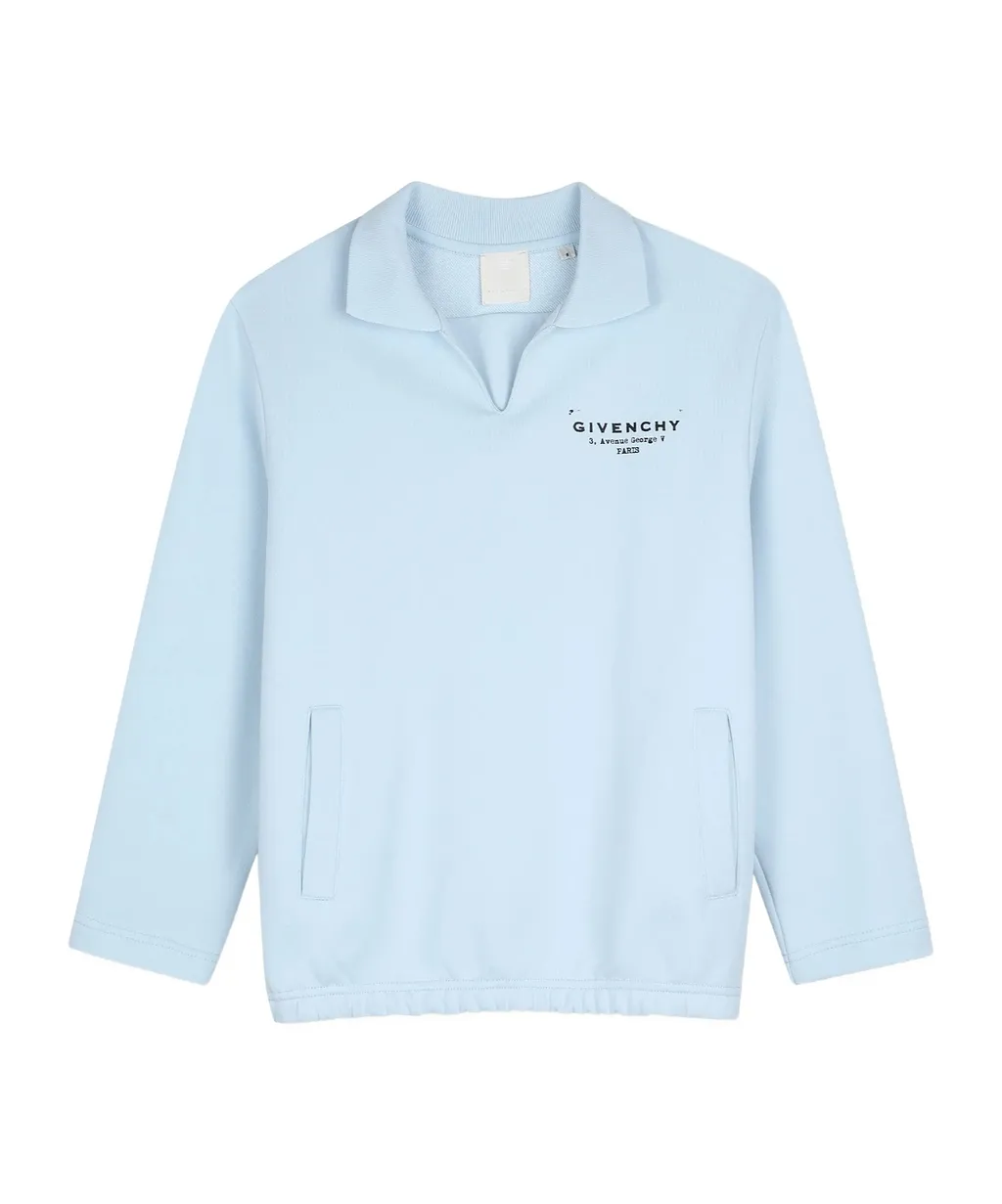 Givenchy Kids Long Sleeved Logo Printed Polo Top