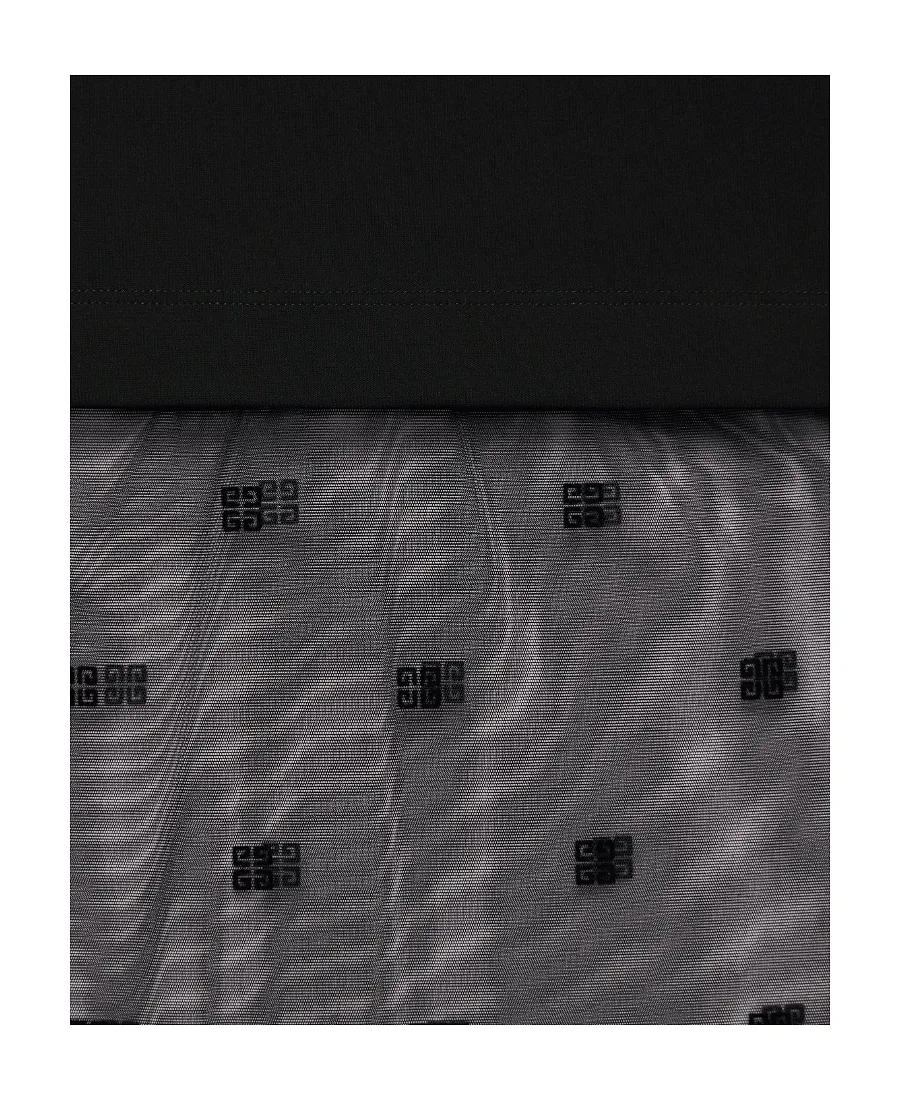 Long Dress In Bi-Material 4G Pattern