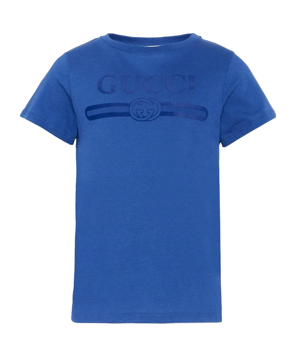 Gucci Kids Logo Printed Crewneck T-Shirt