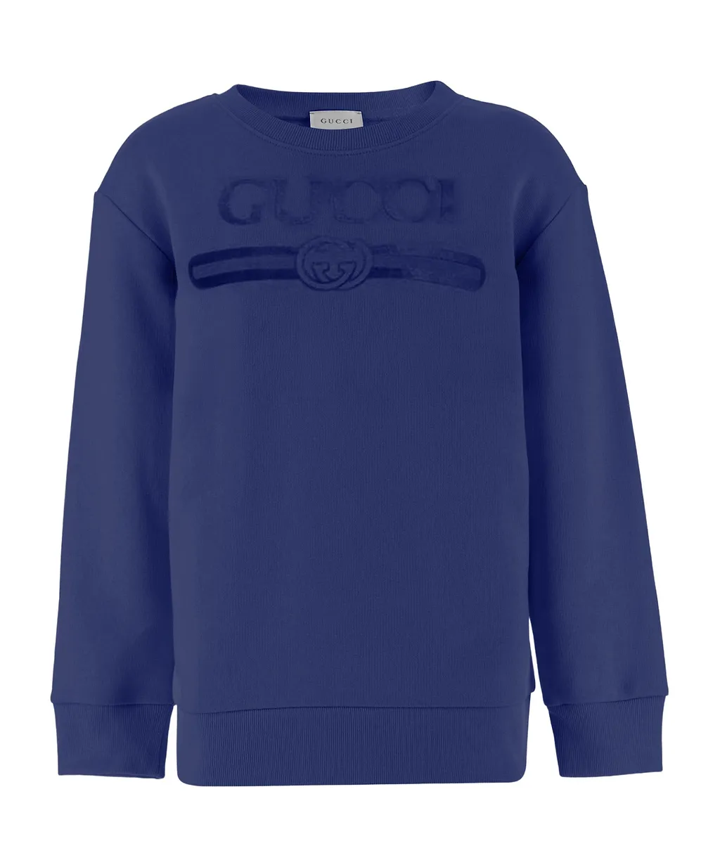 Gucci Kids Logo Printed Crewneck Sweatshirt