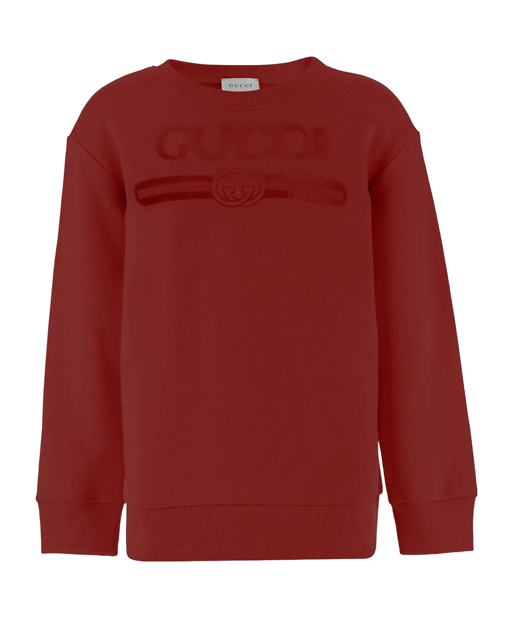 Gucci Kids Logo Printed Crewneck Sweatshirt