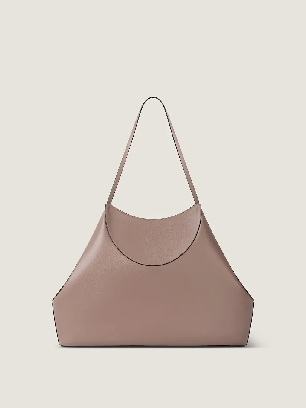 Medium Facet Tote Bag In Grained Leather