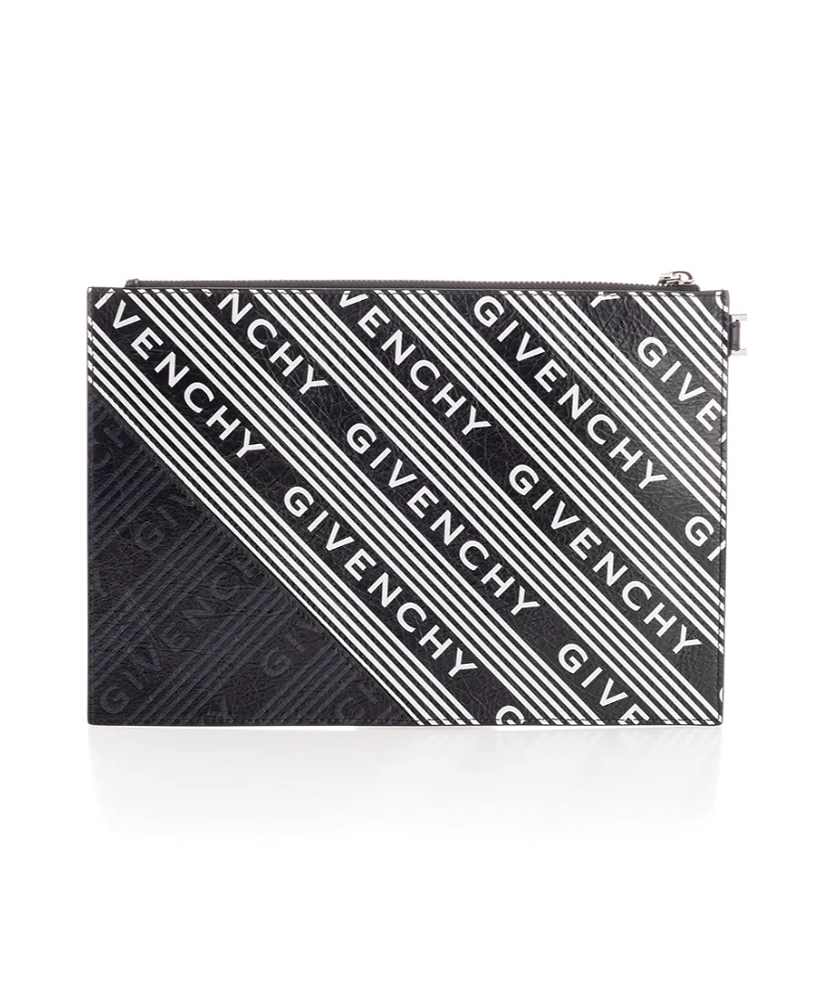 Medium Logo Striped Handbag