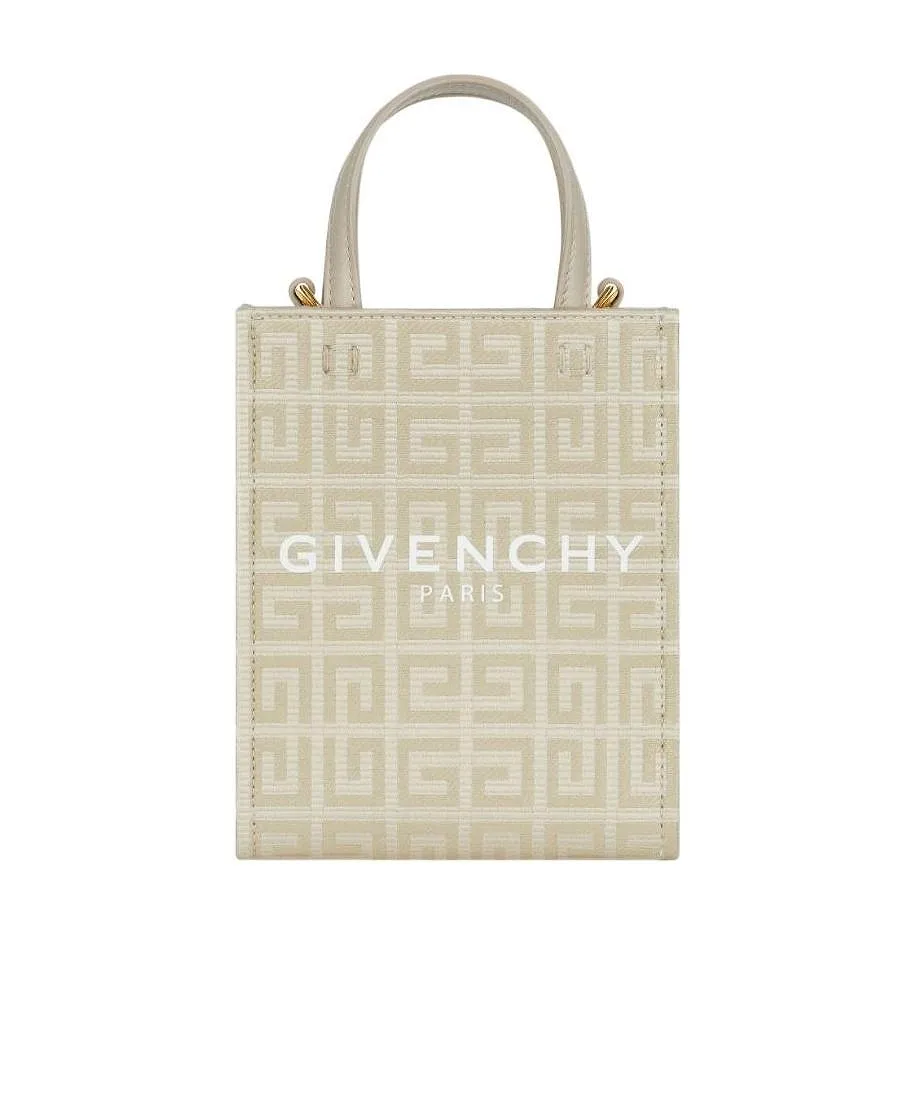 Mini G Tote Vertical Shopping Bag In 4G Coated Canvas