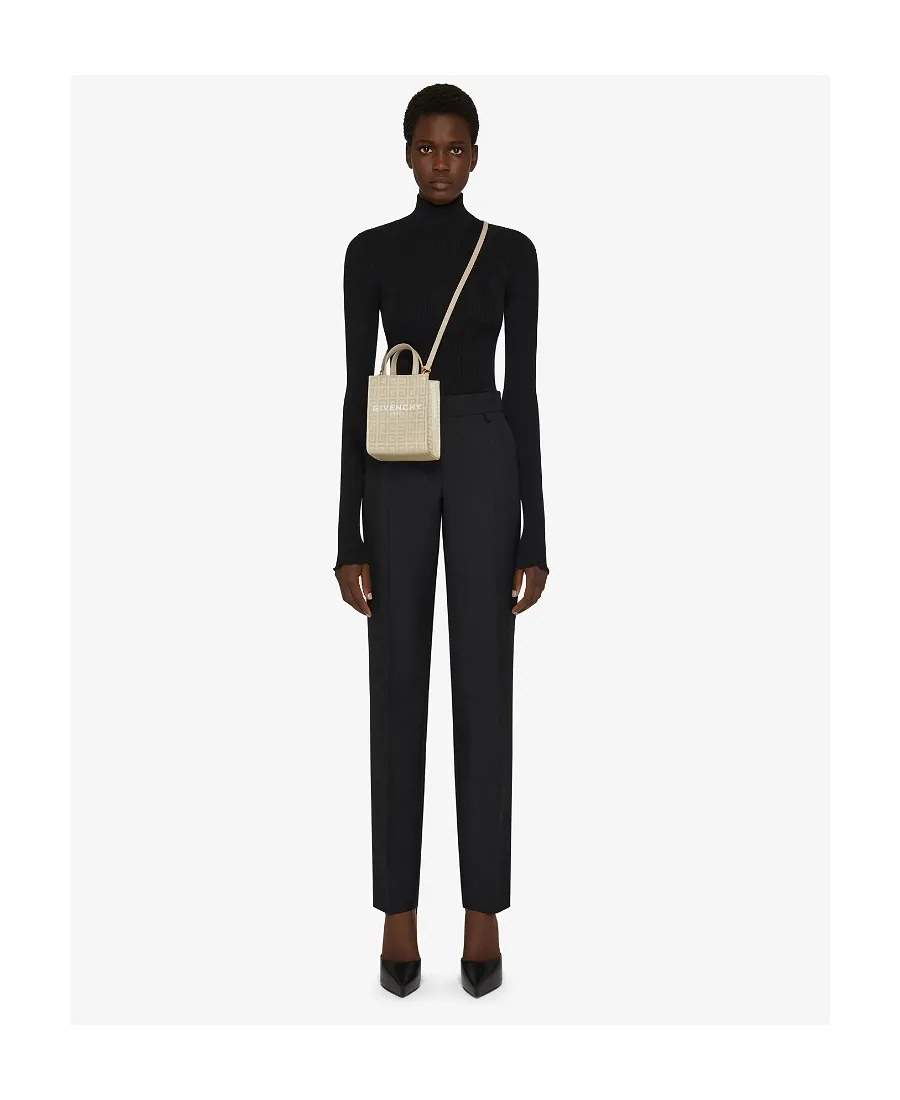 Mini G Tote Vertical Shopping Bag In 4G Coated Canvas