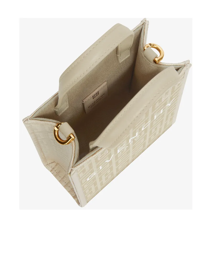Mini G Tote Vertical Shopping Bag In 4G Coated Canvas