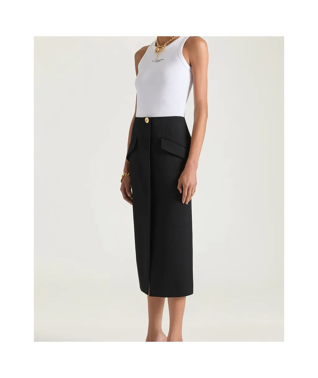 Midi Skirt In Wool