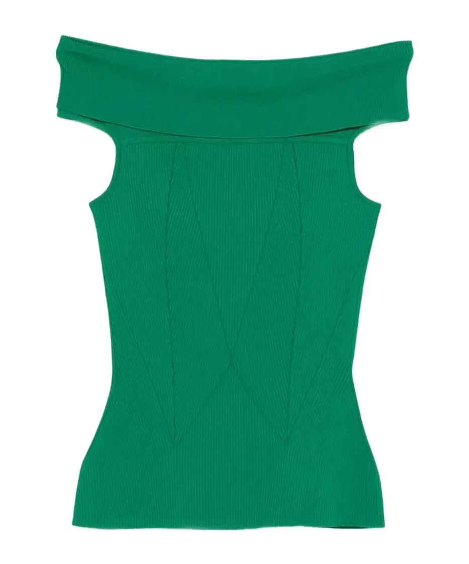 Off-Shoulder Ribbed Top