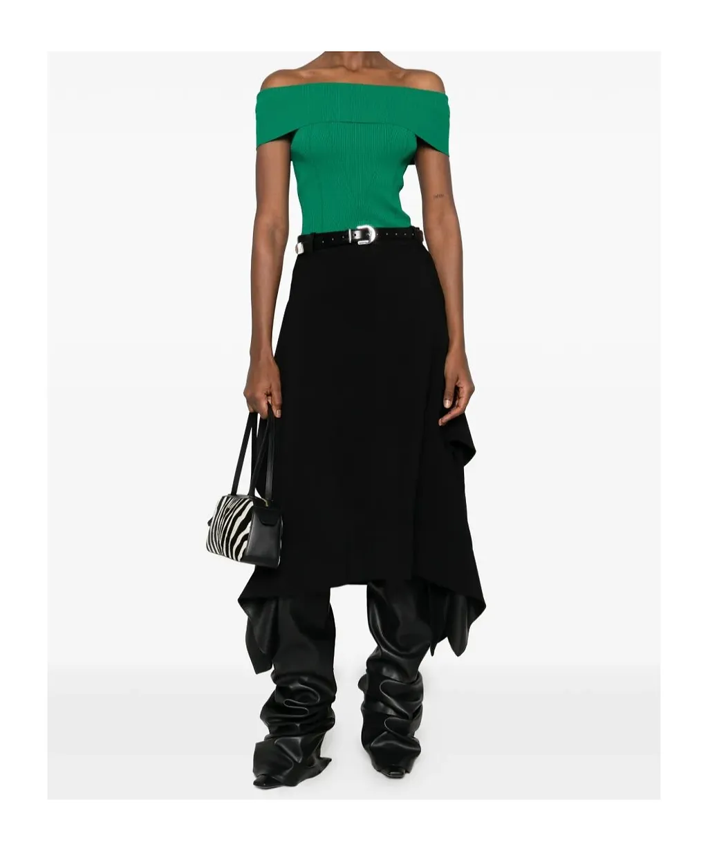 Off-Shoulder Ribbed Top