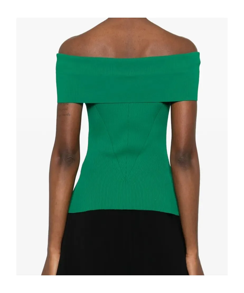Off-Shoulder Ribbed Top