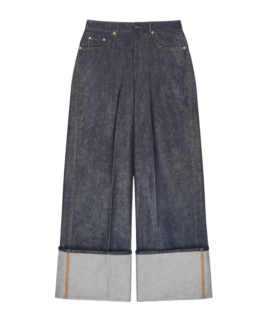 Givenchy Cuffed Hem Wide-Leg Jeans