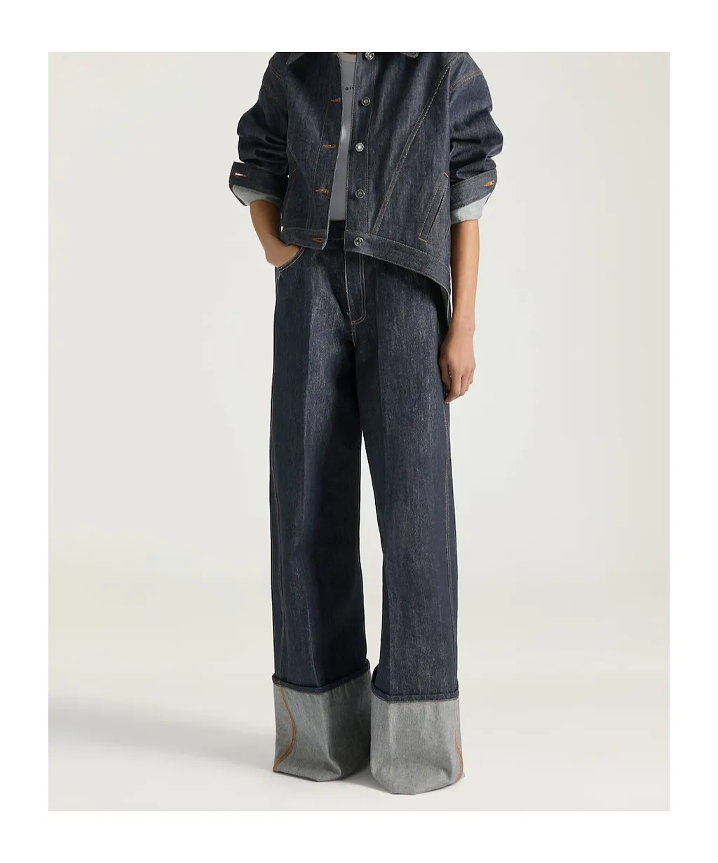 Givenchy Cuffed Hem Wide-Leg Jeans