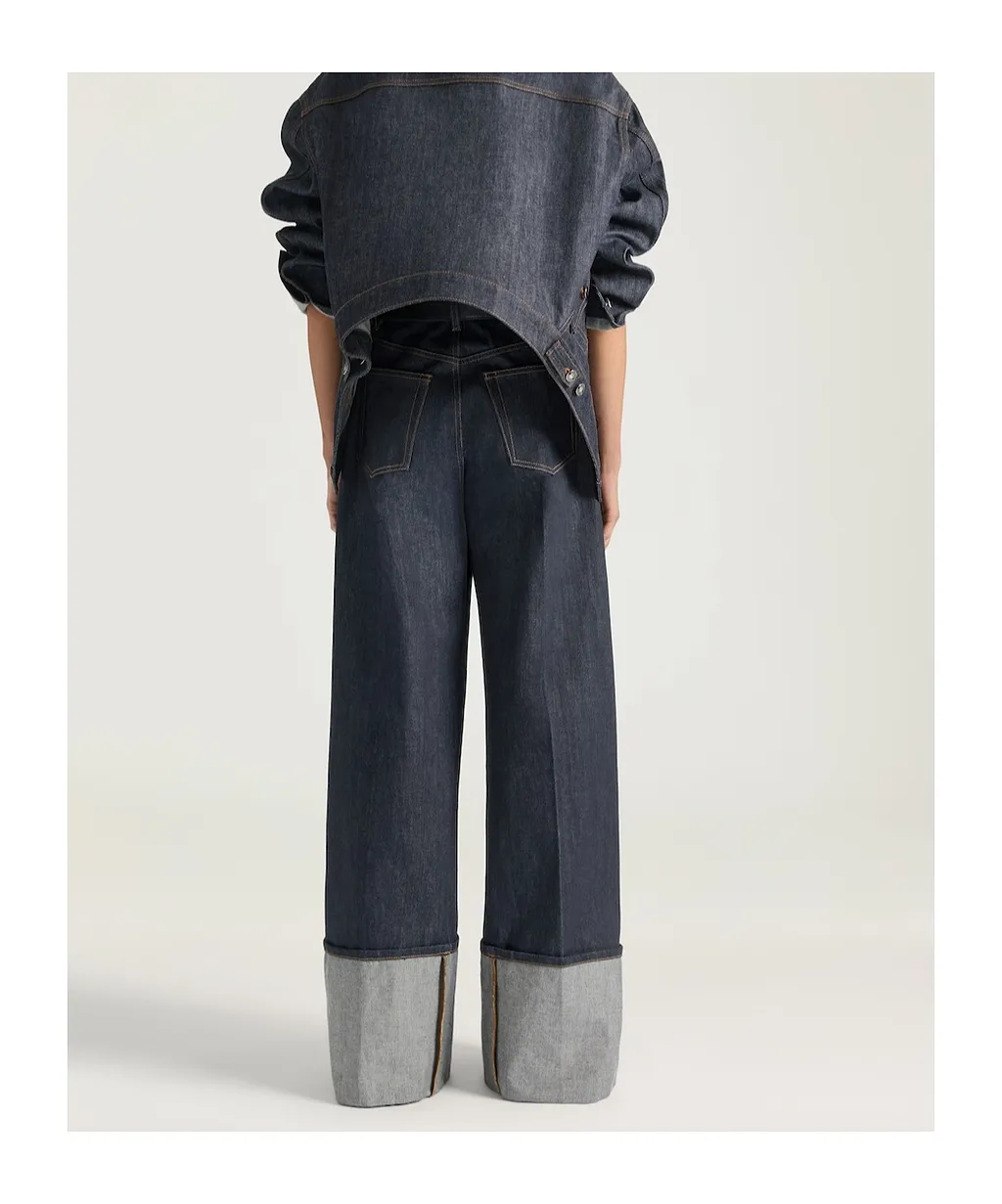 Givenchy Cuffed Hem Wide-Leg Jeans