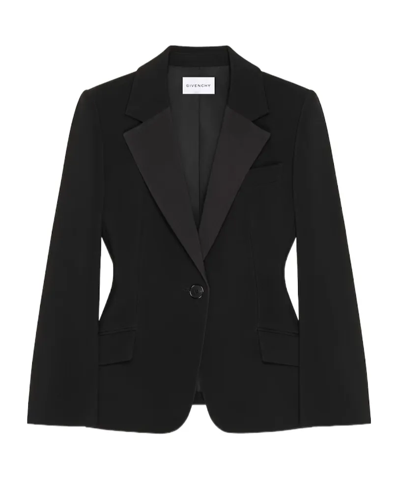 Single-Breasted Tuxedo Jacket In Wool