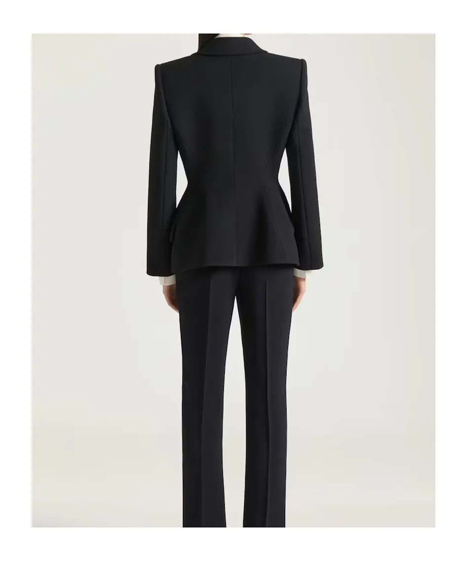 Single-Breasted Tuxedo Jacket In Wool
