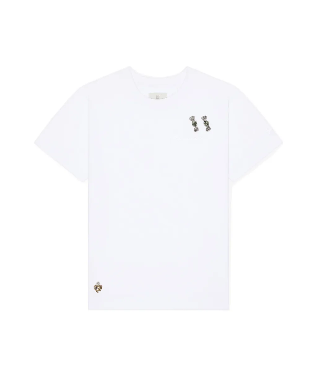 T-Shirt In Cotton With Patches