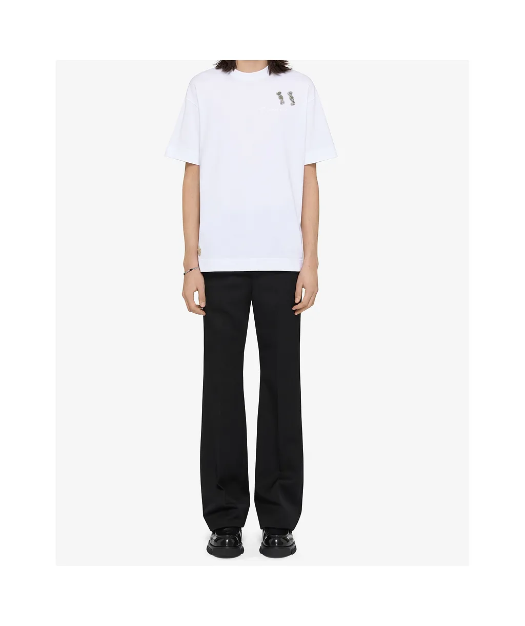 T-Shirt In Cotton With Patches
