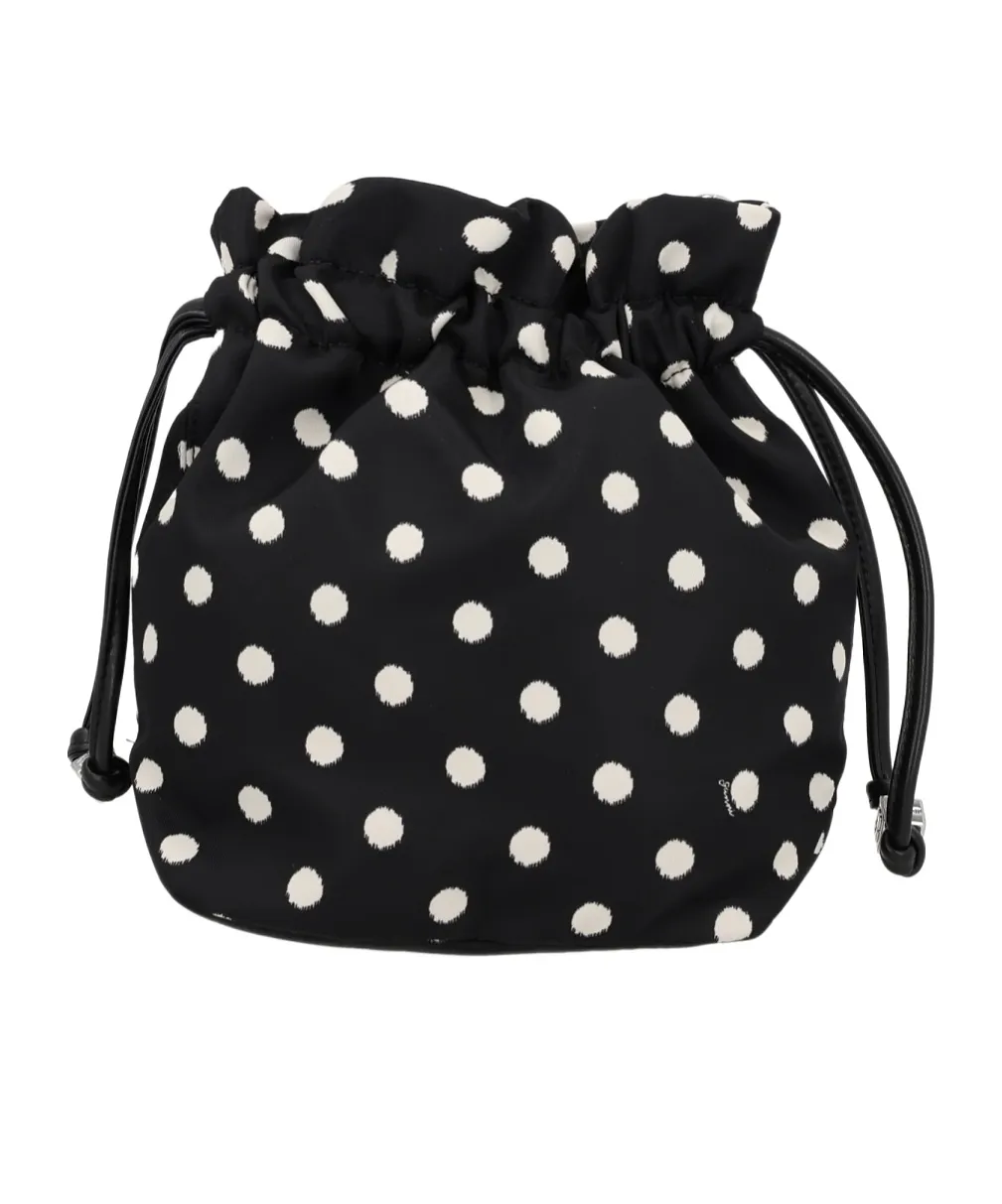 Ganni Printed Polka Dot Bucket Pouch