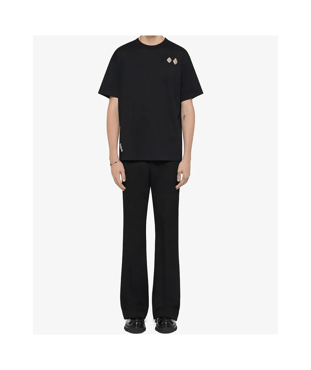 T-Shirt In Cotton With Patches