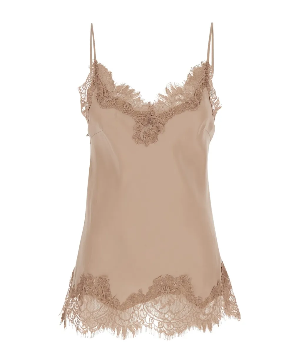 Gold Hawk Lace Trim Camie Top