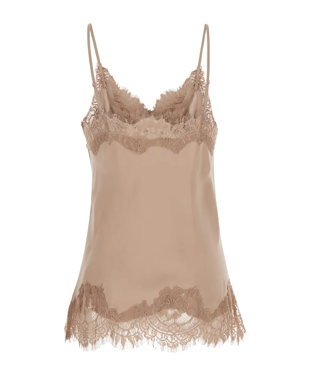 Gold Hawk Lace Trim Camie Top