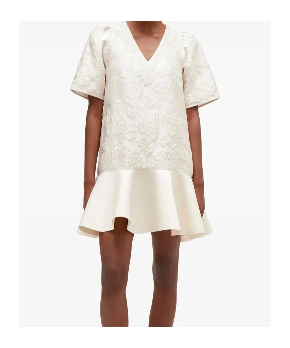 Ganni Satin Cloque Mini Dress