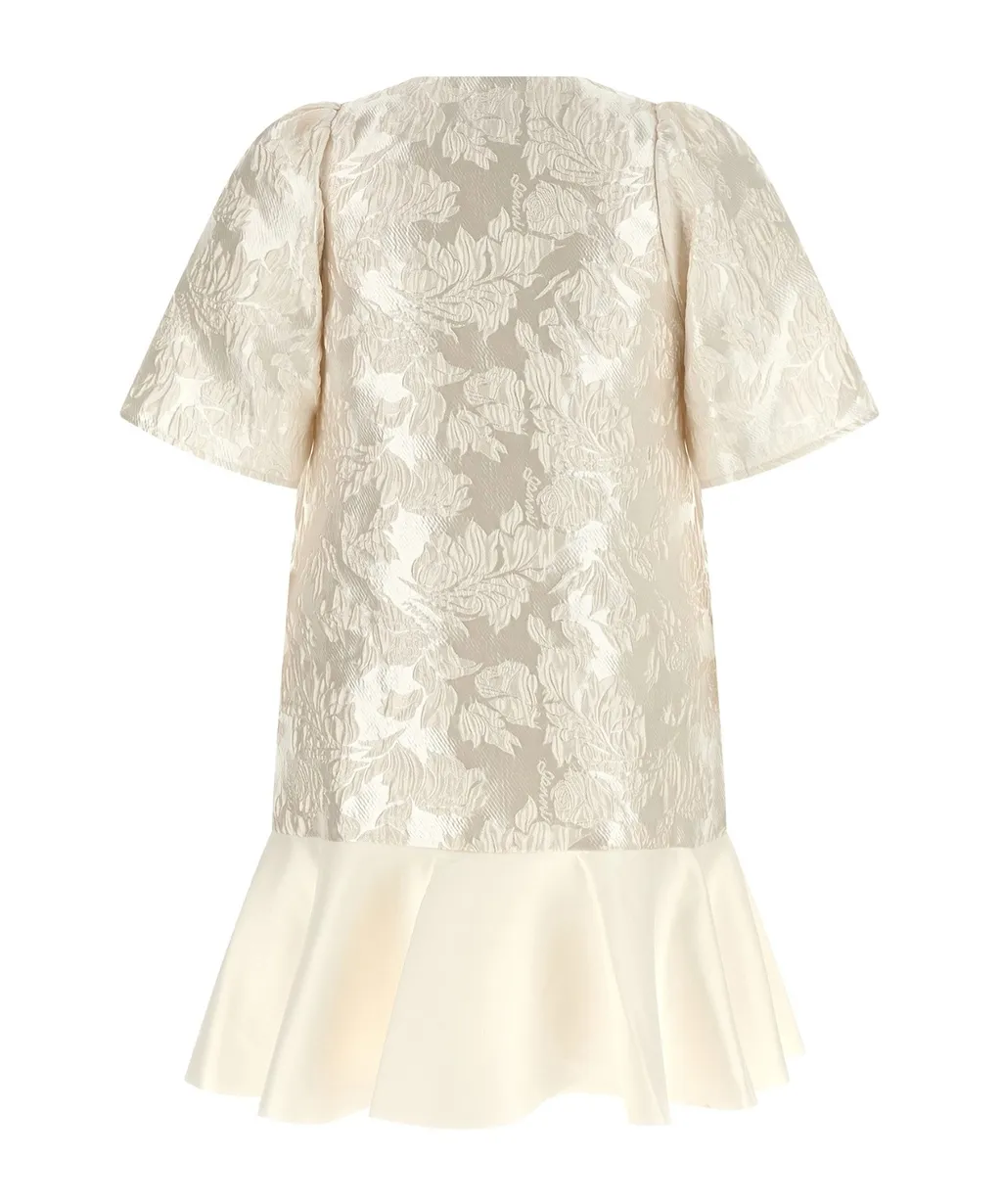 Ganni Satin Cloque Mini Dress