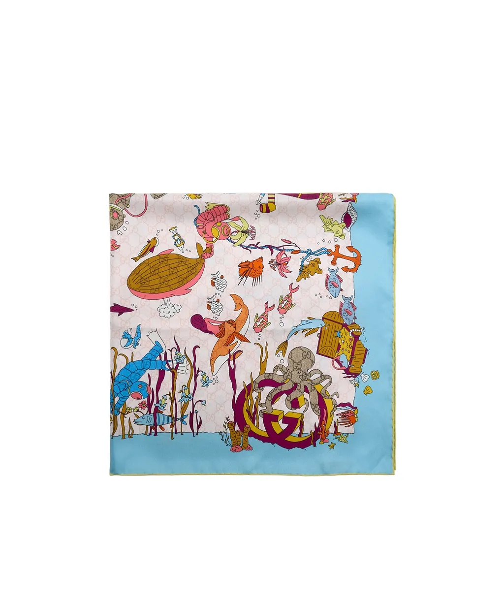 Printed Silk Carré