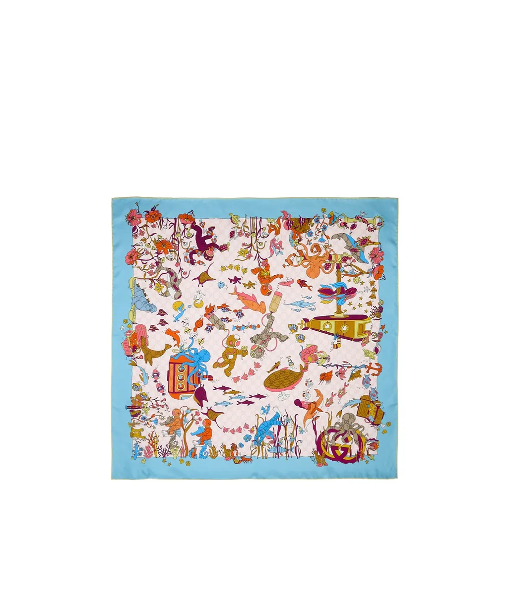 Printed Silk Carré