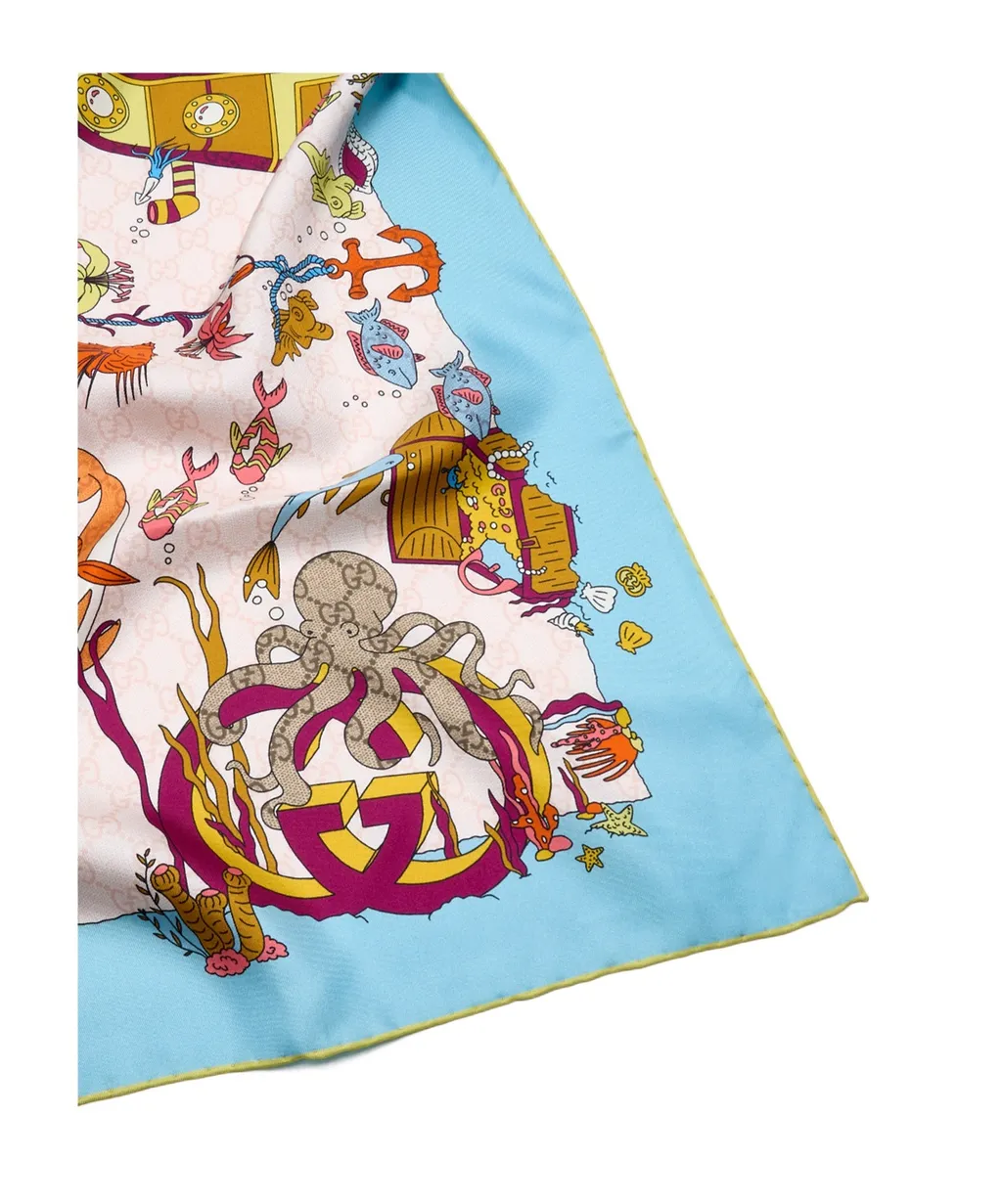 Printed Silk Carré