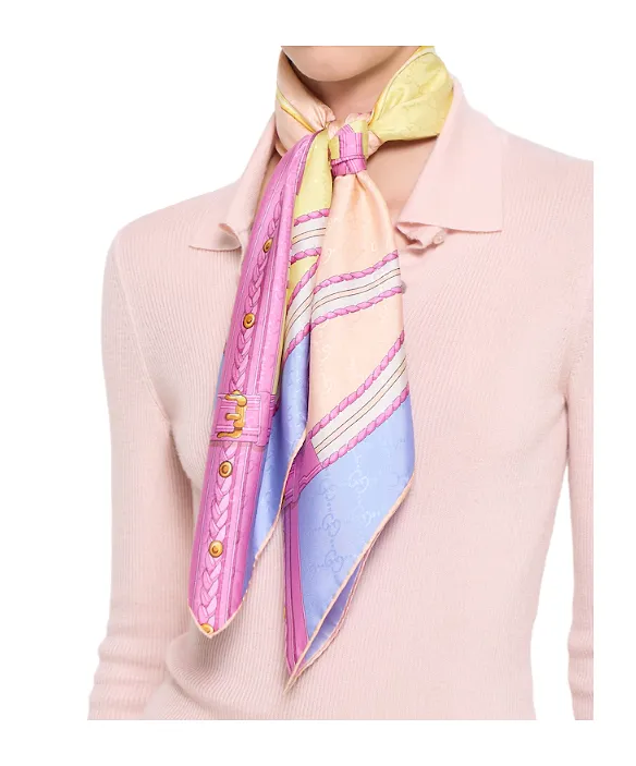 Gucci Horsebit Printed Scarf