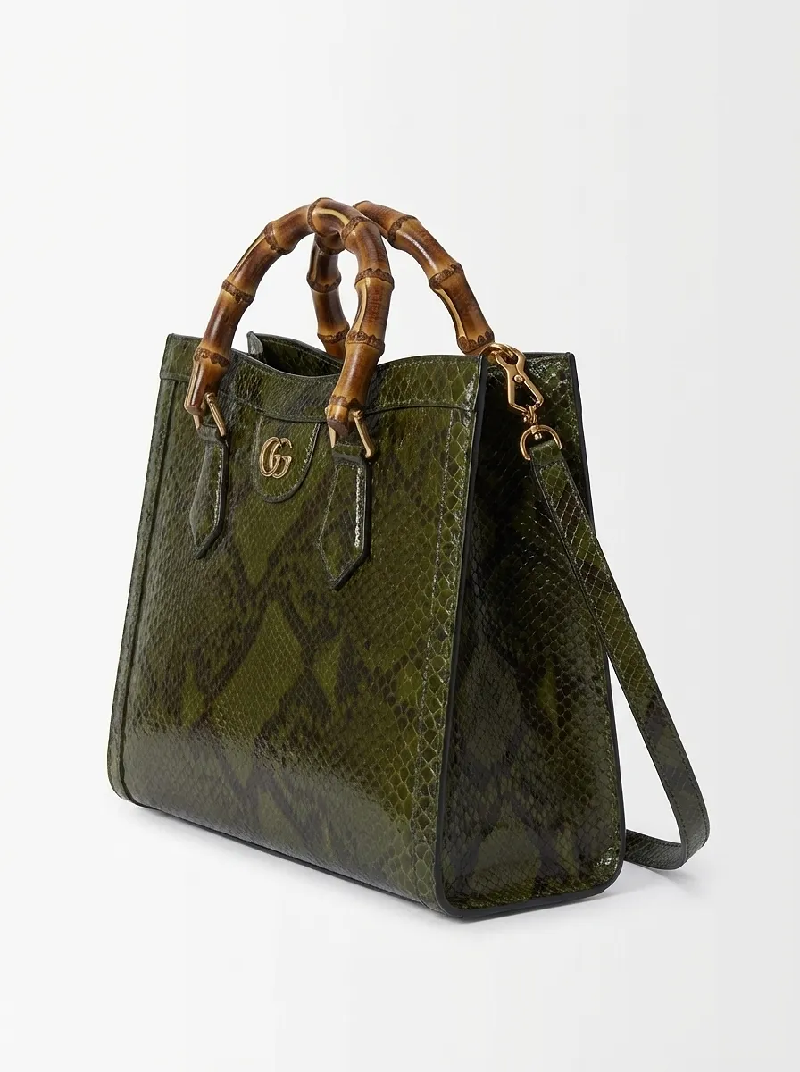 Gucci Diana Python Medium Tote Bag