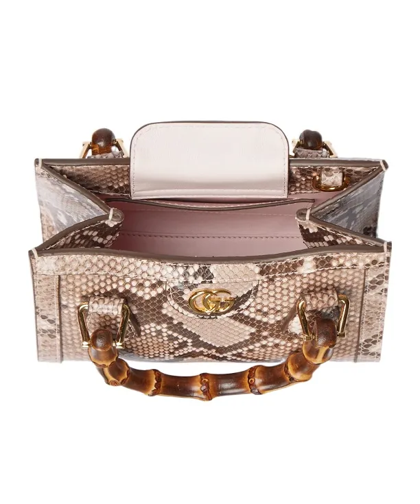 Gucci Diana Python Small Tote Bag