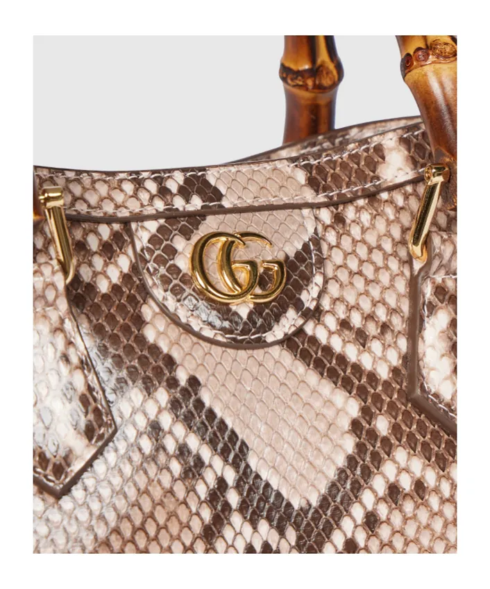 Gucci Diana Python Small Tote Bag