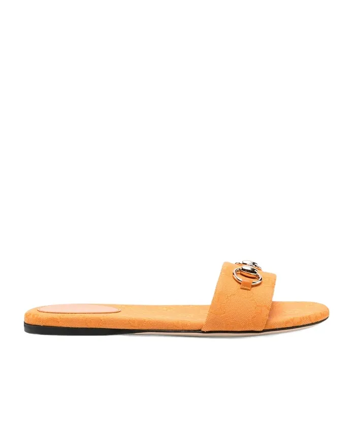 Gucci Canvas Logo Slide Sandals