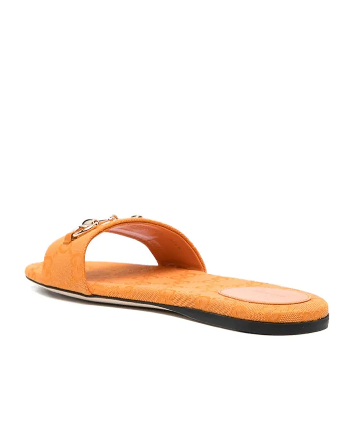 Gucci Canvas Logo Slide Sandals