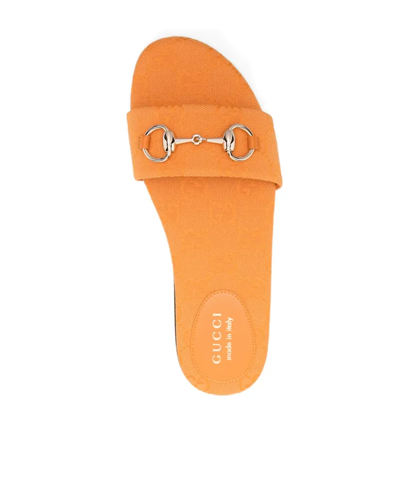 Gucci Canvas Logo Slide Sandals