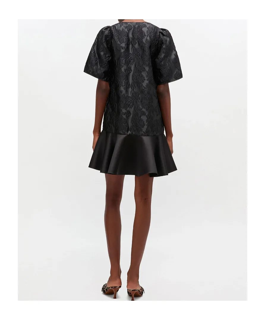 Satin Cloque Mini Dress