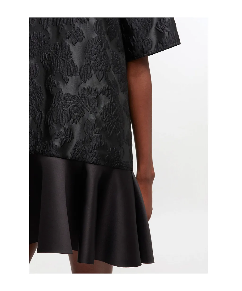 Satin Cloque Mini Dress