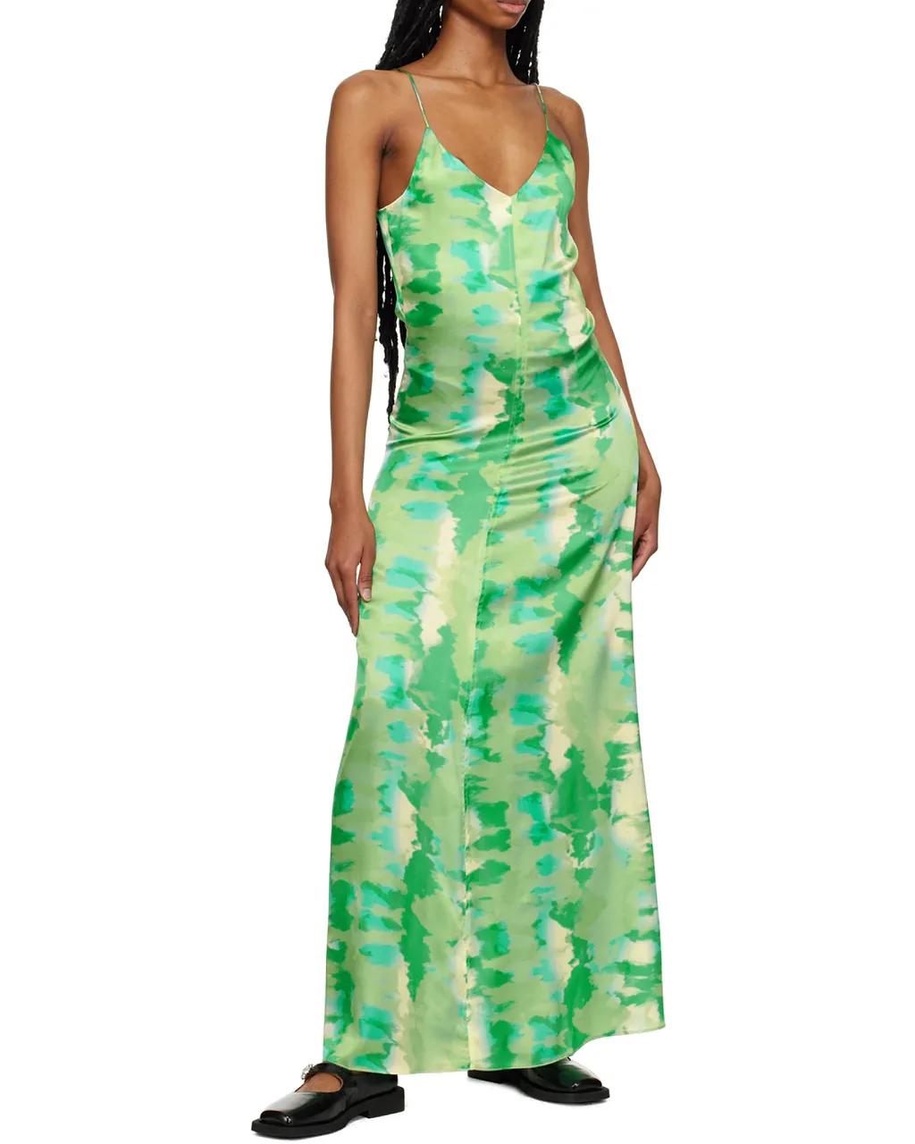 Silk Stretch Satin Slip Dress