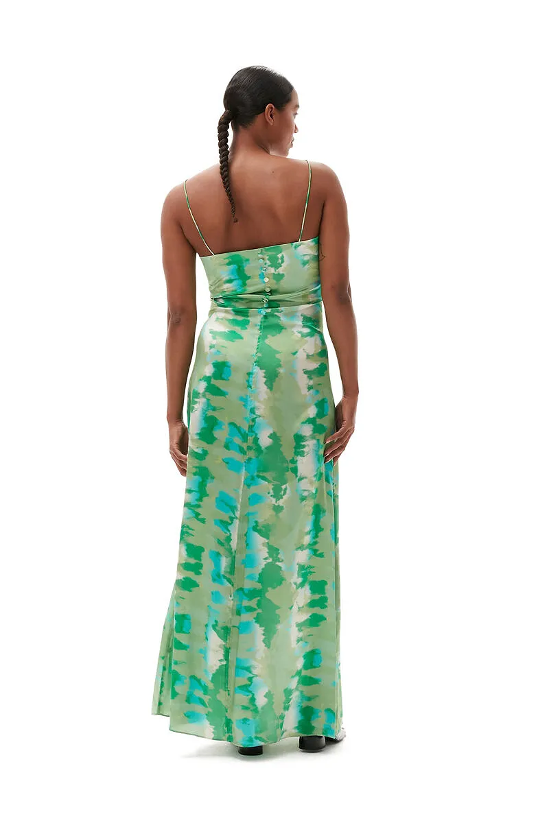 Silk Stretch Satin Slip Dress