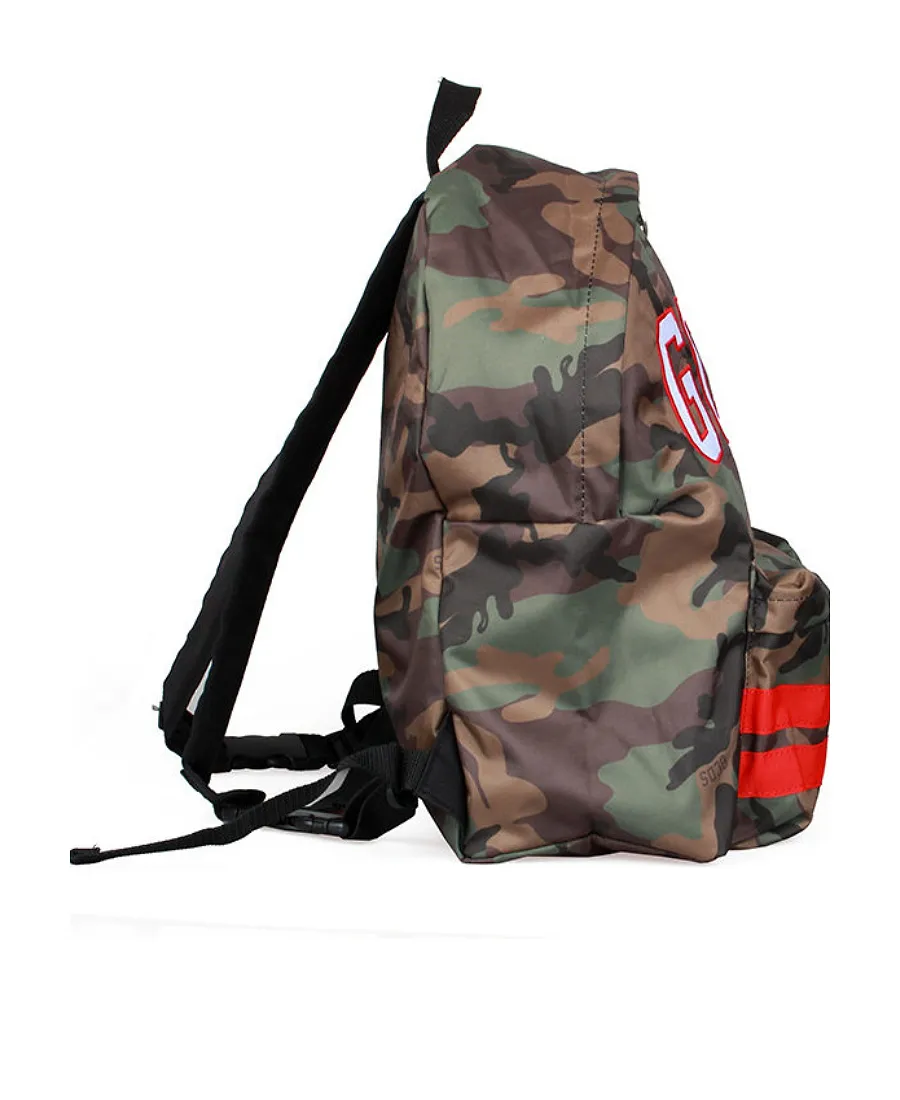 Army Green Camouflage Nylon Zipper Backpack