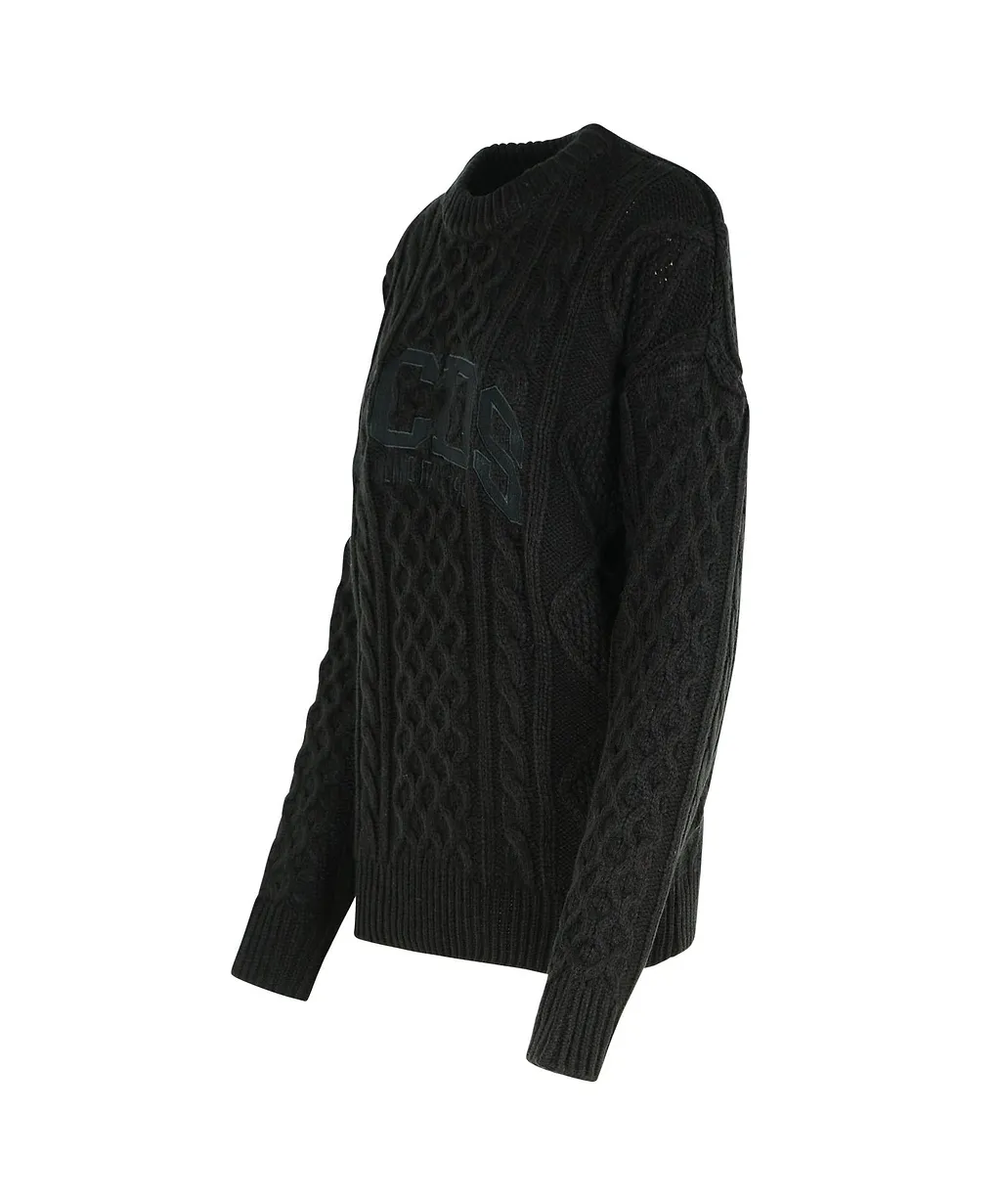 Logo Cable-Knit Sweater