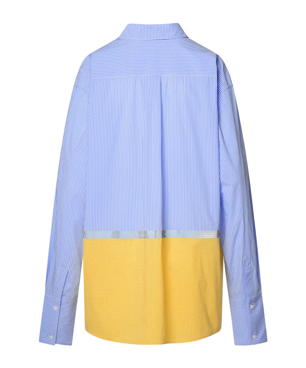 Gcds Striped Tape Colourblock Shirt