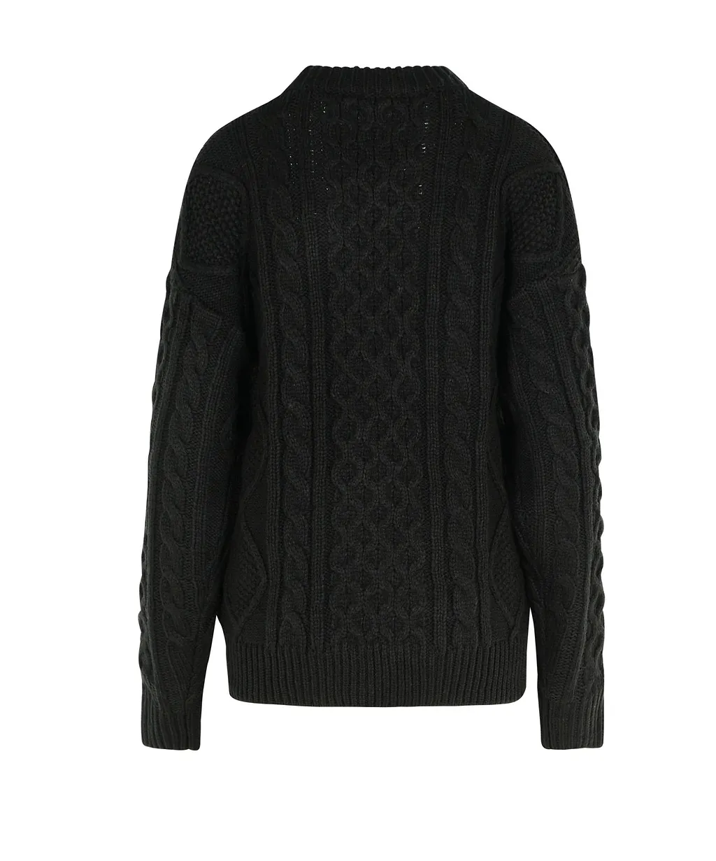 Logo Cable-Knit Sweater