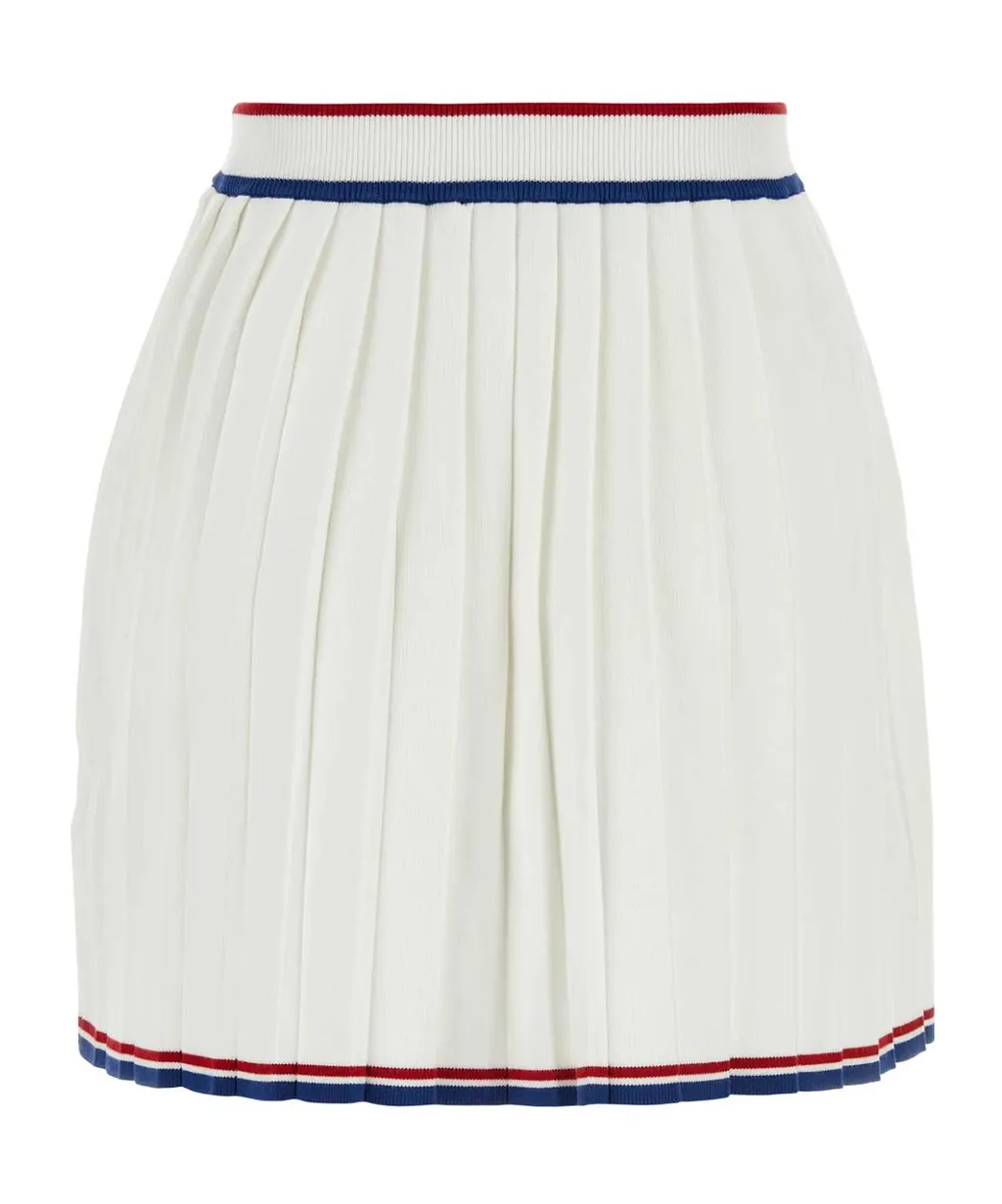 Pleated Knit Skirt