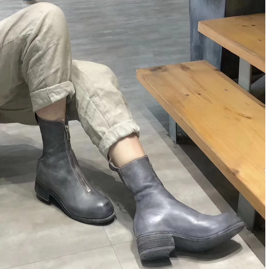 Pl2 Front Zipper Booties