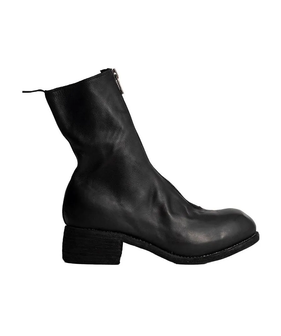 Zippered Leather Boots