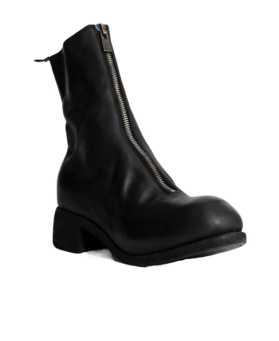 Zippered Leather Boots